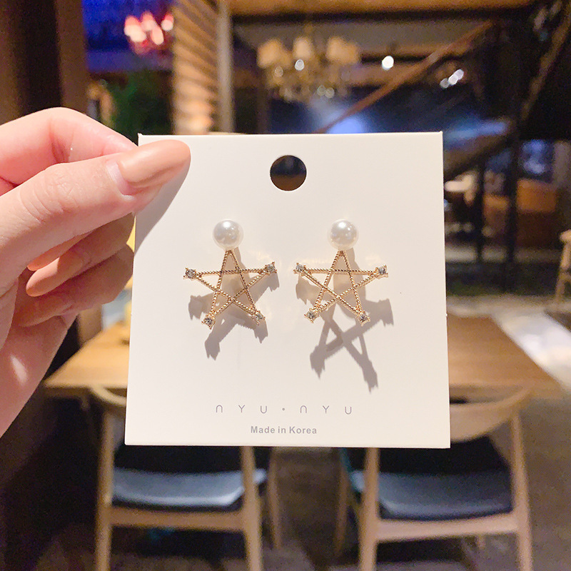 Pendientes de estilo explosivo Estudiante nicho Diseño simple Temperamento geométrico Pendientes de alto nivel Trendy Pendientes de viento al por mayor