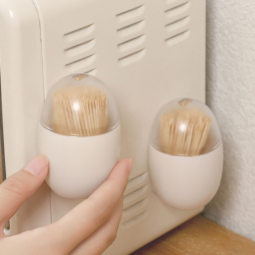 Egg toothpick box wholesale magnetic transparent Japanese style household light luxury living room restaurant refrigerator microwave oven toothpick holder