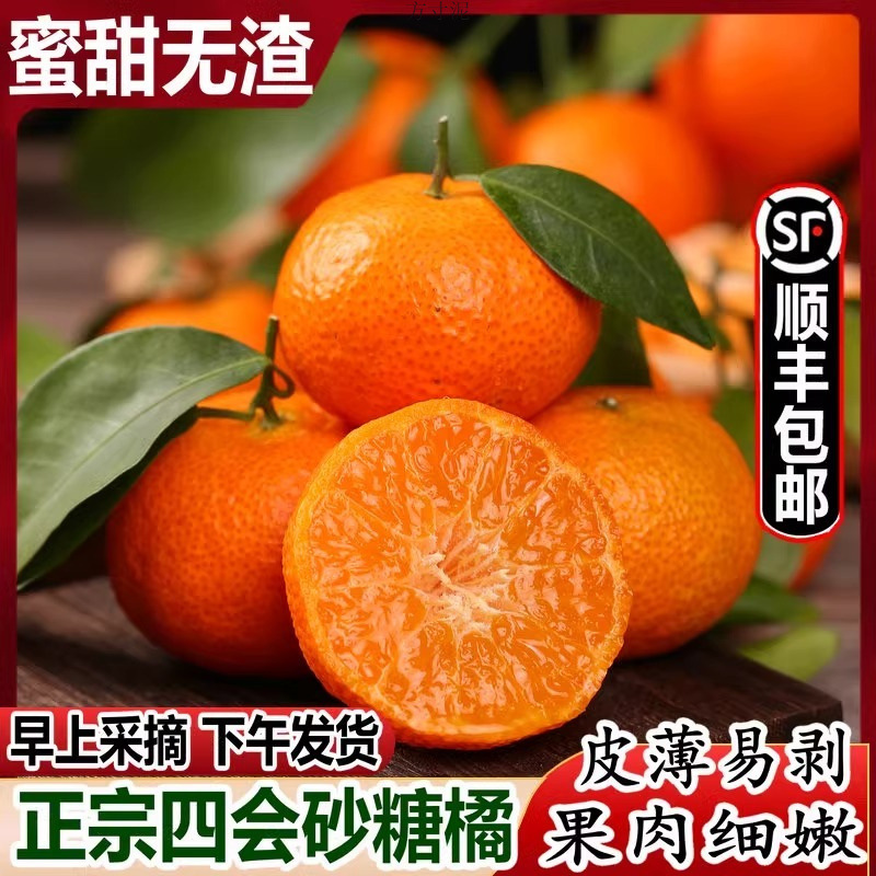 广东四会德庆砂糖新鲜沙糖桔现摘水果薄皮桔子顺丰当季整箱批食品