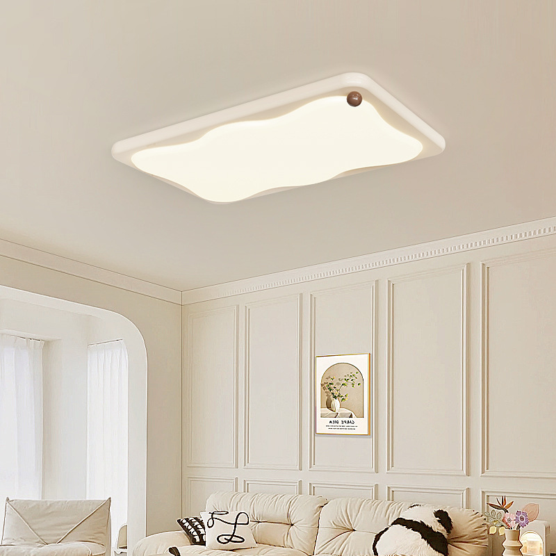 Nuevo estilo chino sala de estar lámpara principal madera de madera de color nuez de estilo medio antiguo viento silencioso lámpara de techo dormitorio retro lámpara de estudio