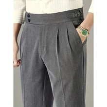 V 35661 Retro High Waist Straight Leg Pants ����ֱͲ����