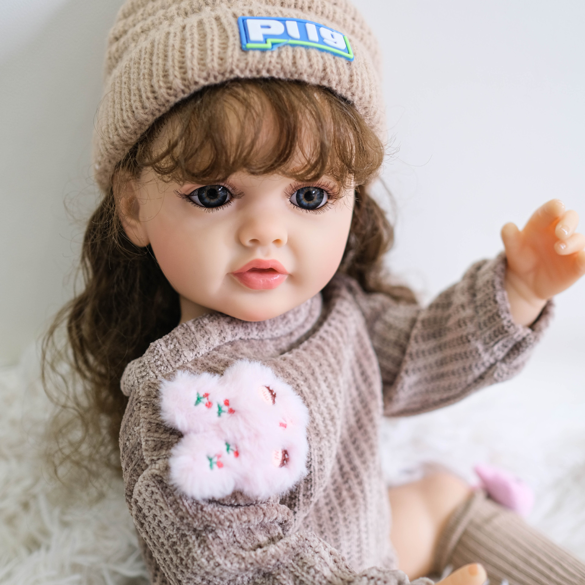 Muñeca Reborn Realista de Silicona Completa de 55 cm, NPK Original, Betty, Envío Directo Transfronterizo, Trasplante de Cabello Hecho a Mano