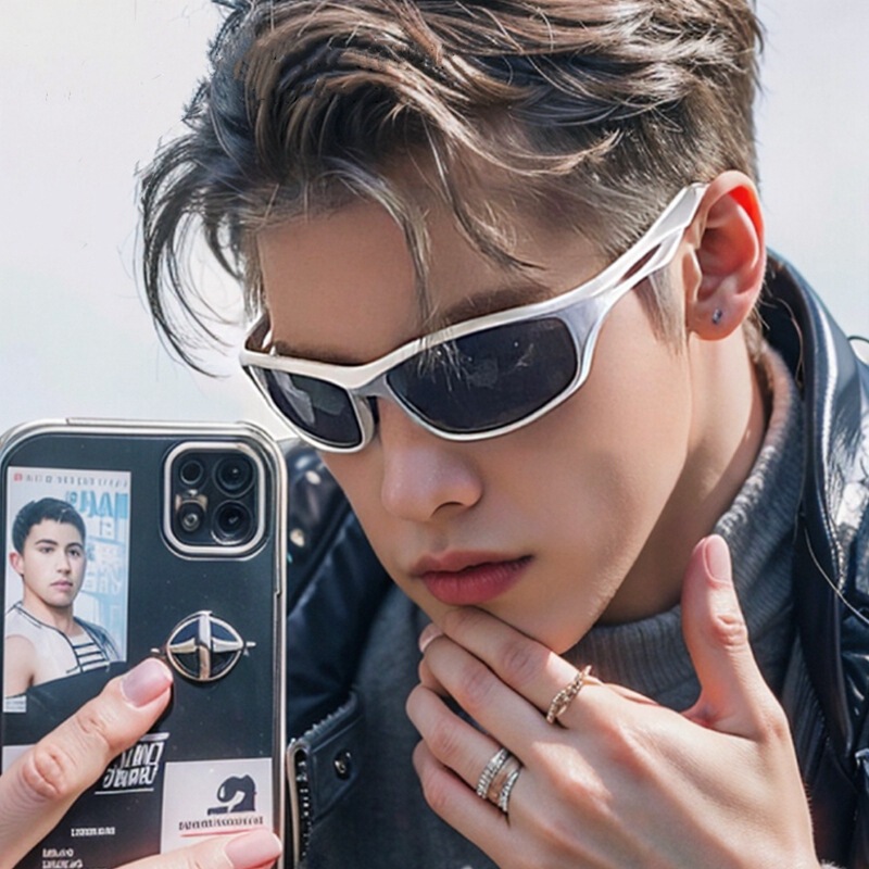 Mountaineering goggles men's and women's polarizing glasses cyberpunk Y2K riding sunglasses ins sunglasses outdoor glasses