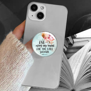 Inspirational wreath series 40mm time gem can be lazy live telescopic transparent adhesive mobile phone airbag bracket