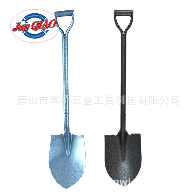挖掘工具锹厂家批发铁柄锹 淬火锹 农建用钢锹铁把铲Shovel Spade