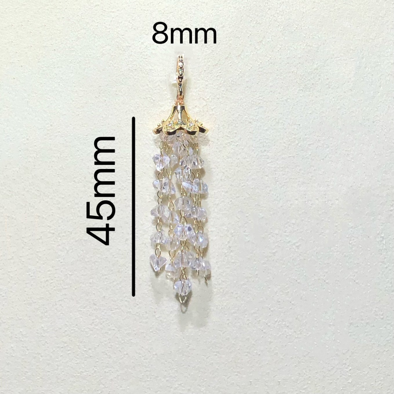 High Color Retention 14K Gold-Filled Crystal DIY Accessories Heavy Tassel Pendant Spacer Beads Bracelet Necklace Beaded Accessories