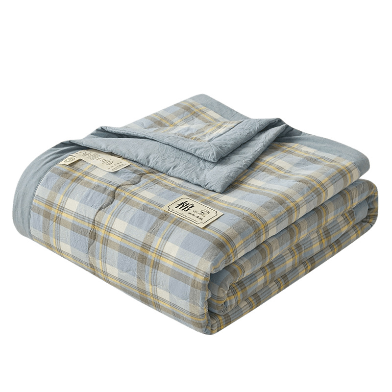 Edredón de verano de algodón lavado, edredón de aire acondicionado, algodón lavable a máquina, edredón fresco de verano, edredón fino de dormitorio individual y doble de verano