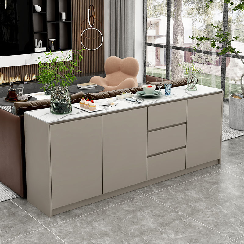 Modern Minimalist Sofa Back Cabinet Living Room Partition Storage Cabinet Light Luxury Slate Sideboard Home Wall Tea Cabinet