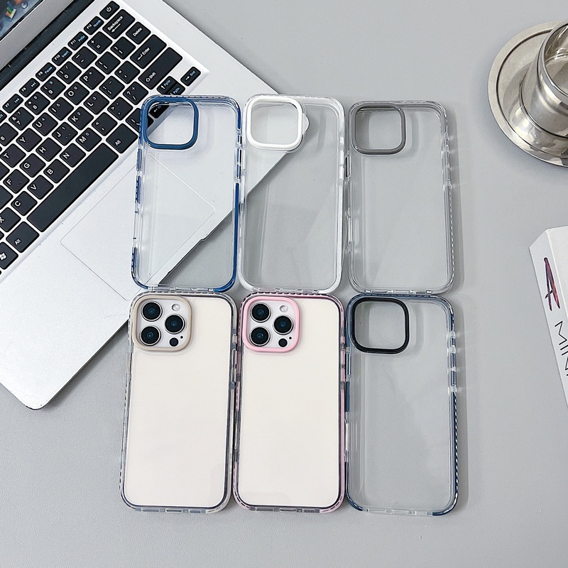 iPhone17に適した高透明度2.0 TPEツートンカラーケース、Apple11耐衝撃保護ケース、アクリル製コントラストカラーシェル|undefined