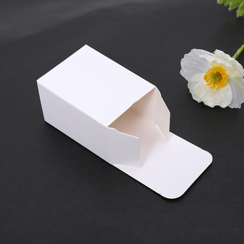 白卡纸盒空白盒包装盒化妆品盒产品盒彩盒小盒子印刷logo批发