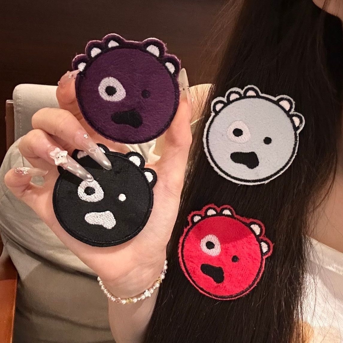 Cute cartoon Cortis little monster fun hair fixer, traceless bangs sticker, Japanese-style versatile niche magic tape