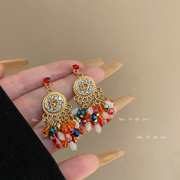 Summer fashionable cute air fan with tassels