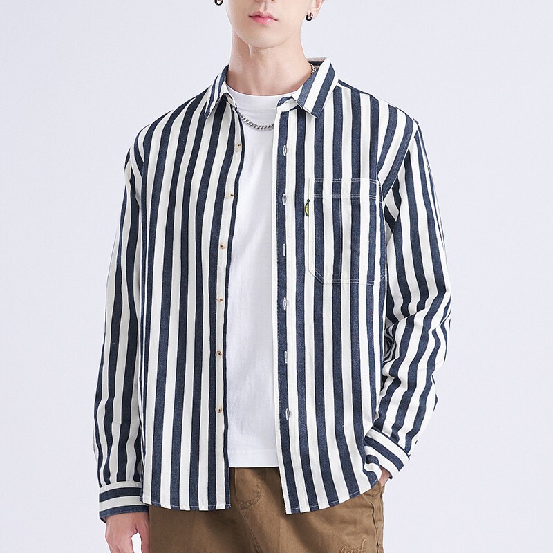 Spring 2024 Denim-High quality spring pure cotton Denim shirt men's washed shirt coat one generation 0229