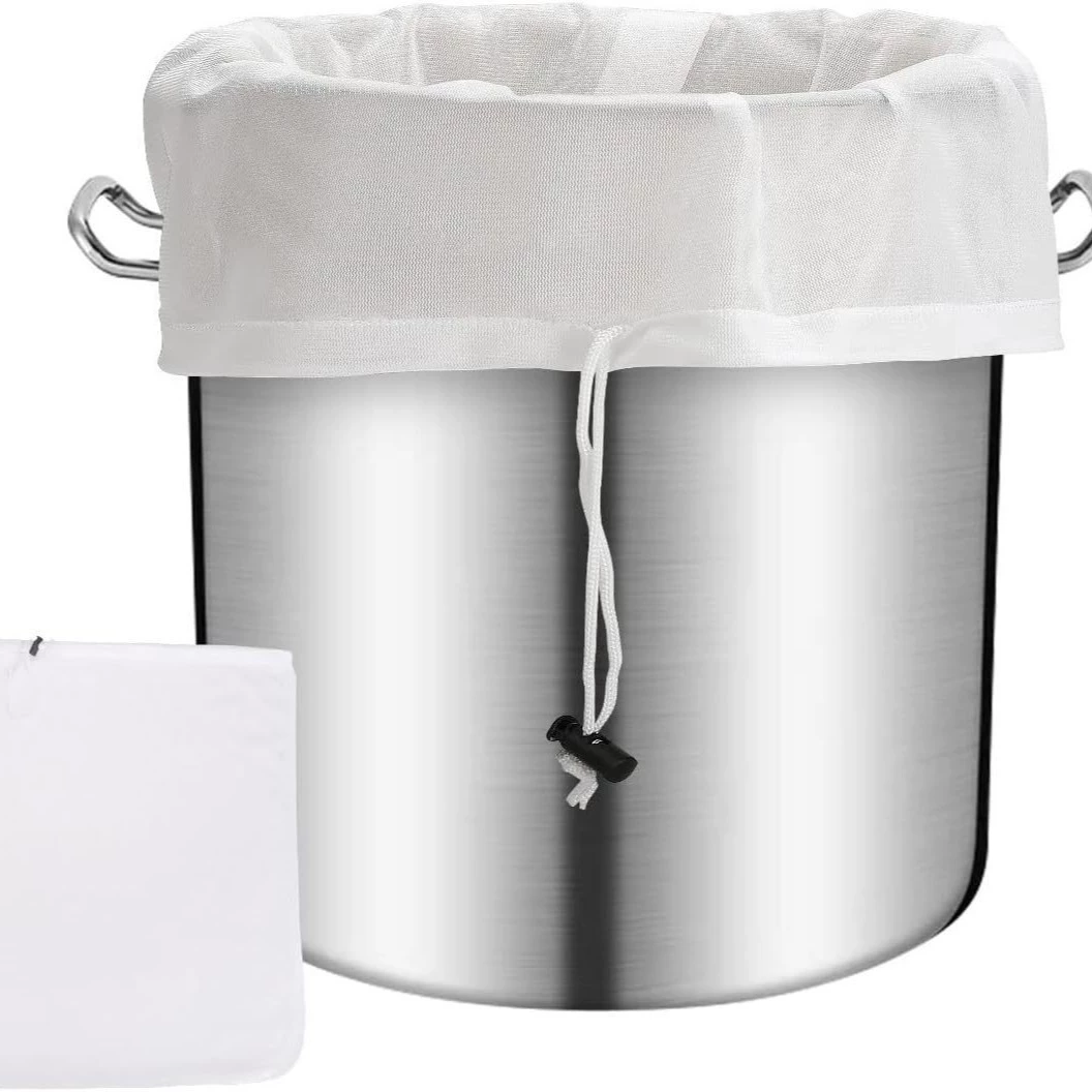 Мешок-фильтр для виноделия, сетчатый мешок на завязках для фруктов, сока, хмеля, из тонкого полиэстера