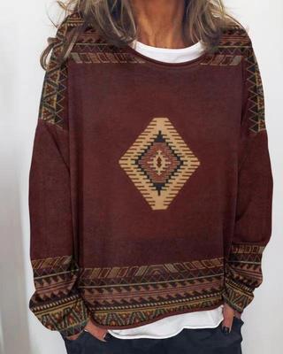 2022春季亚马逊新款休闲欧美都市复古休闲套头圆领印花长袖卫衣|ms