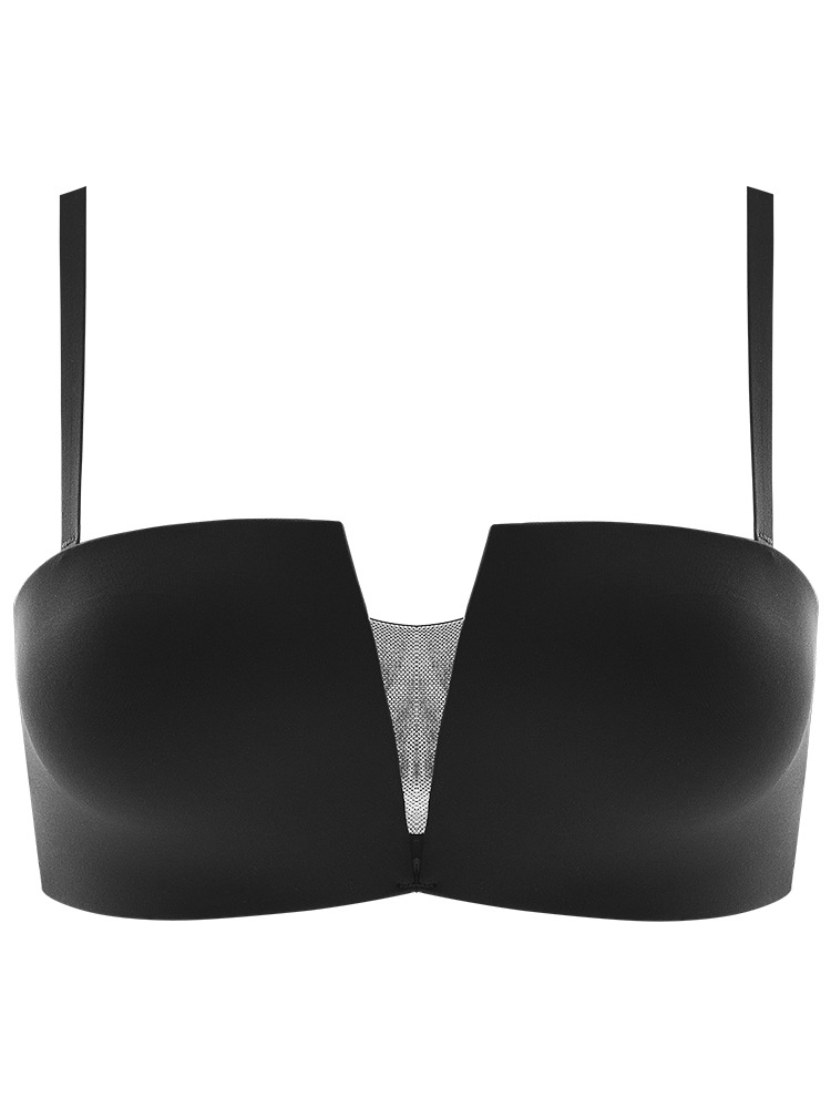 Tubo sin tirantes superior pequeño pecho empujar hacia arriba sujetador inalámbrico sin costuras de las mujeres delgada antideslizante sujetador anti-flacidez 711