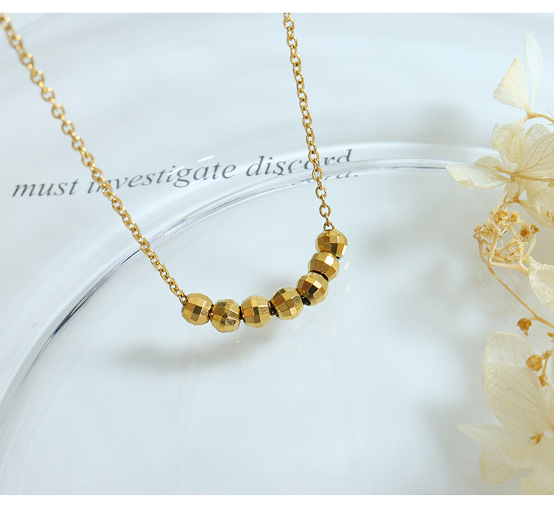 Retro Geometric Titanium Steel Necklace Plating Stainless Steel Necklaces_colorza_11