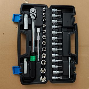 30 Pieces of 3/8 Bicycle Torque Wrench Set High-Precision Preset Adjustable Torque Ratchet Wrench
