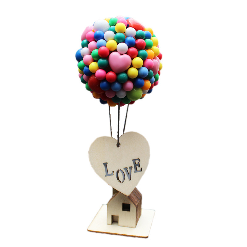Flying House Travels Creative Flying House Globos hechos a mano adornos de coche de bricolaje lindo globo casa chica coche coche
