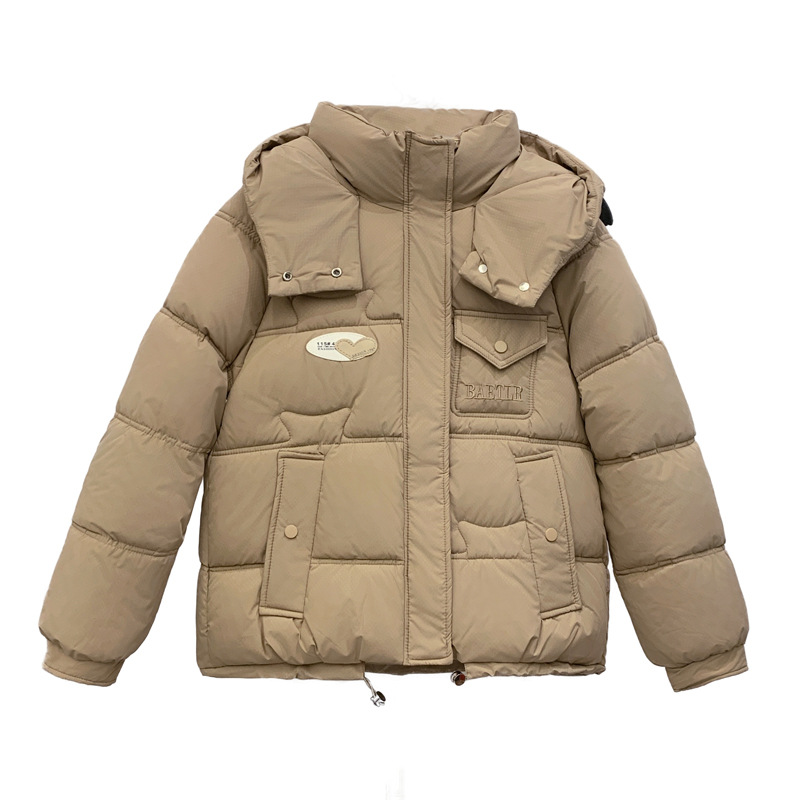 Chaqueta de algodón de pluma corta de mujeres otoño invierno 2024 nueva moda de algodón de moda abrigado chaqueta de algodón de pan pequeño