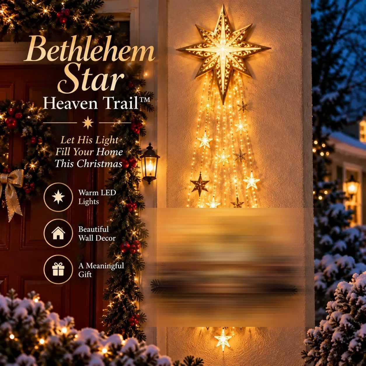 Decoración de Pared Luminosa del Nacimiento de Acrílico para Navidad