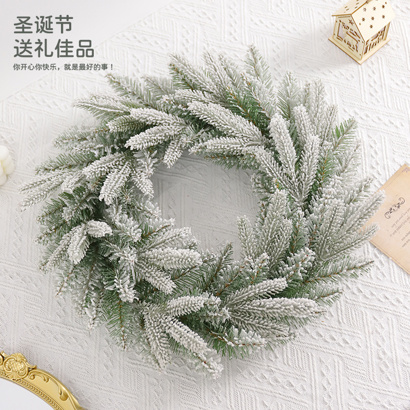 Amazon para Navidad PE mezclado guirnalda decoraciones puerta creativa colgante árbol de Navidad anillo adornos regalo