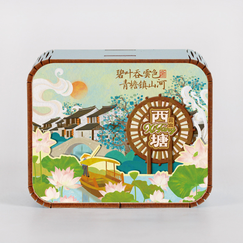 オリジナルアモイ重慶南京西安都市動態オルゴールオルゴールオルゴール観光記念品|undefined