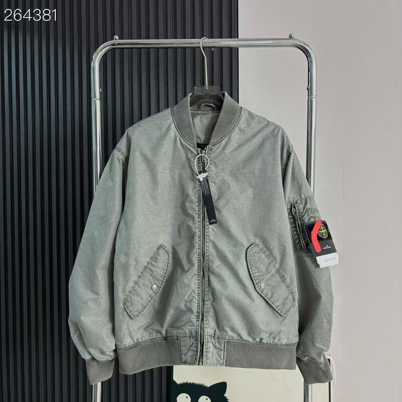 跨境Stone Island石头岛男重工棒球服夹克棉服保暖棉衣外套岛外贸|undefined