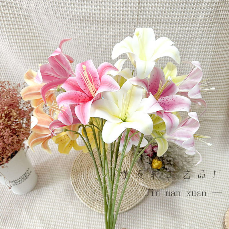 3D printing film three -headed lilies Lily Wedding Wedding Flower…