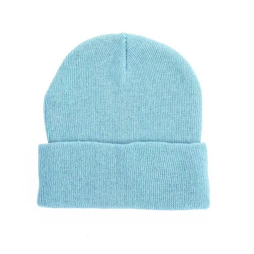 韩版新款针织帽纯色平板帽秋冬帽子复古圆顶保暖户外套头帽潮冷帽