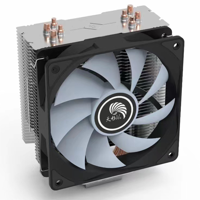 Torre Tianji 4 tubo de calor CPU radiador entrada LGA1 700 115X AMD plataforma completa ventilador mudo image 6