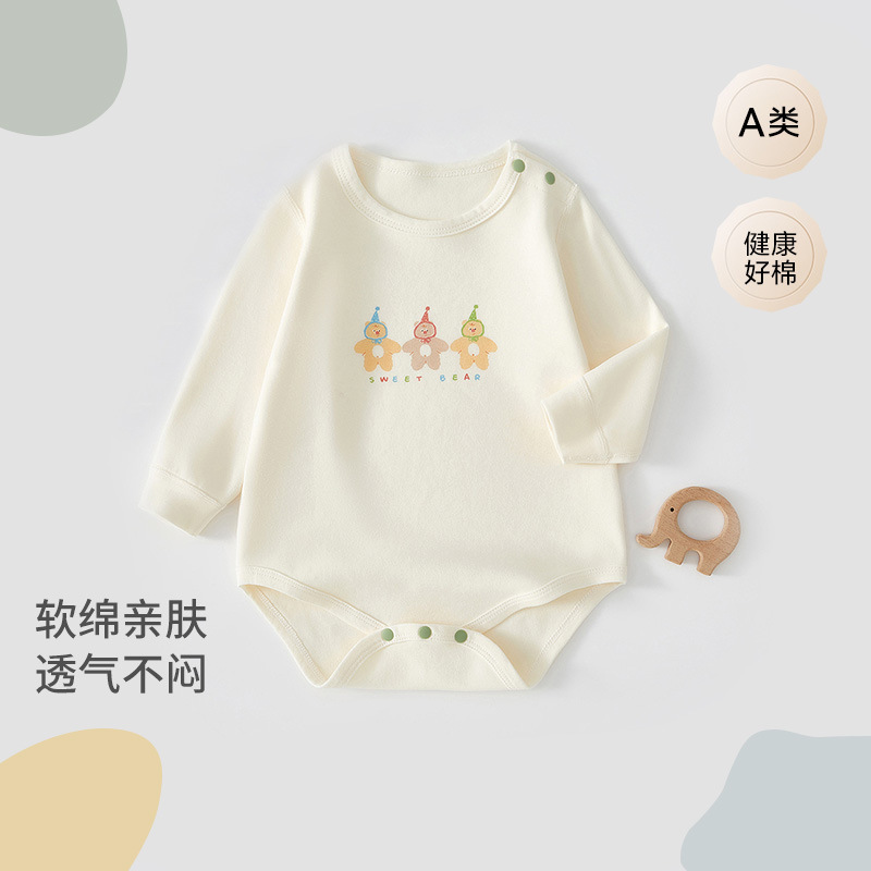 Baby Romper Spring and Autumn Soft Velvet Unisex Baby Triangle Crawling Outfit Baby Jumpsuit Autumn