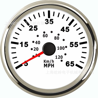 Speedometer 35Mph 55Mph | automobile instrument - silver-edge-white-background-0-65mph