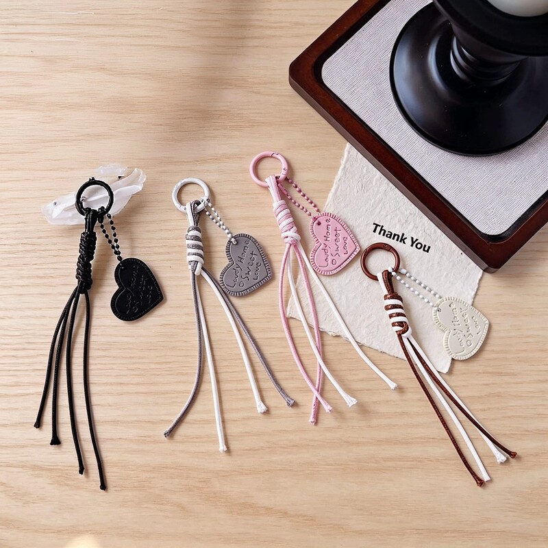 Ins-Style Bead Woven Rope Pendant Leather Cord Accessories Keychain Bead DIY Accessories Phone Charm Bead Keychain Ins-Style Bead Woven Rope Pendant Leather Cord Accessories Keychain Bead DIY Accessories Phone Charm Bead Keychain