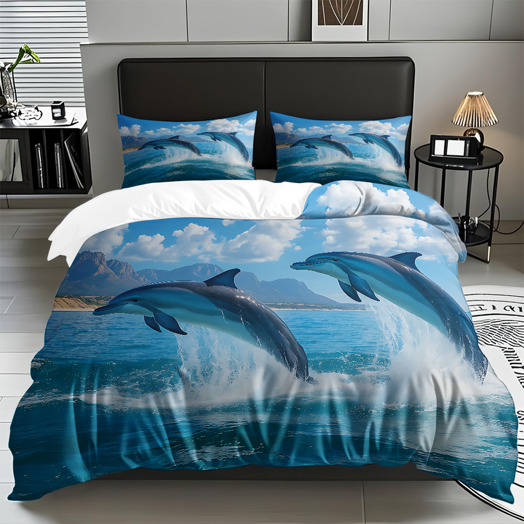 Ventas transfronterizas calientes de una variedad de patrones de reliquias marinas impresión digital colcha