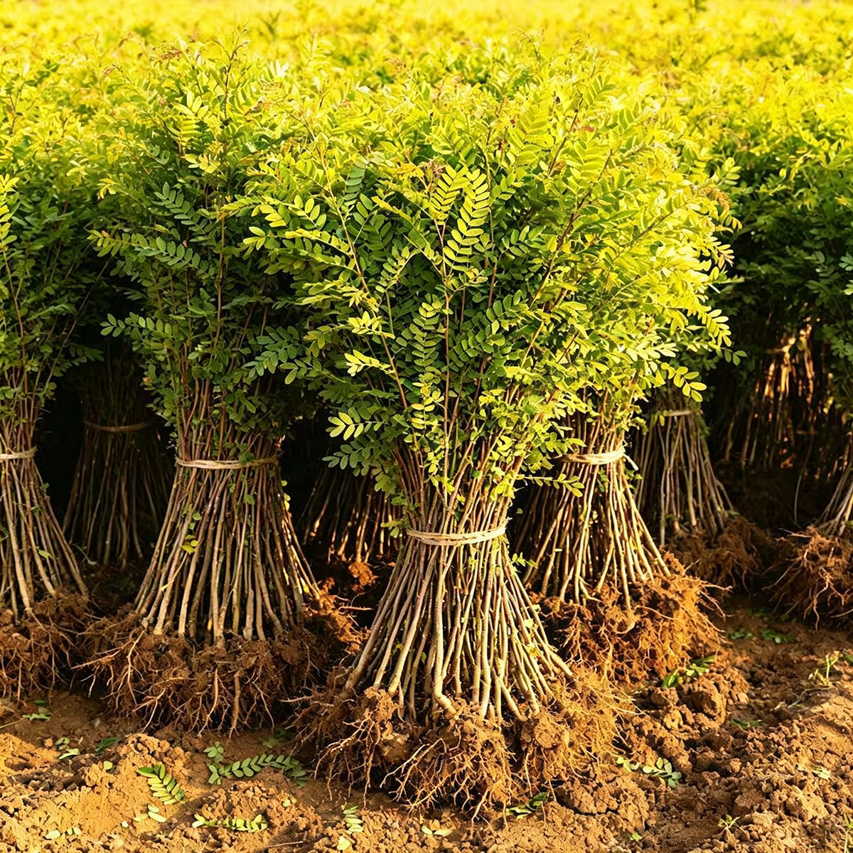 紫穗槐树苗小苗刺槐洋槐红花紫花槐树荒山修复护坡固土绿化香花槐