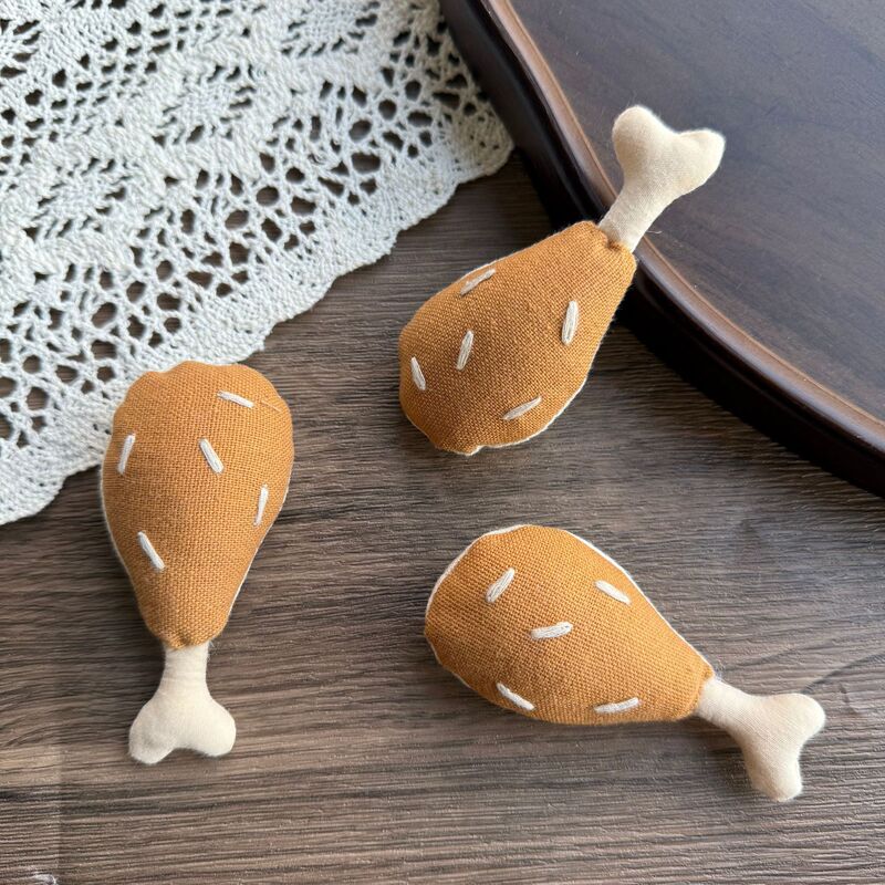 日本森風手作り生地かわいい大きな鶏の足フォークヘアピンペンダントバッグアクセサリー DIY アクセサリー|undefined