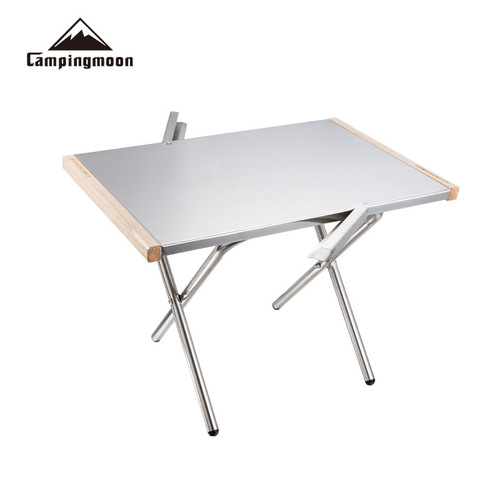 Koman T-370T-380 portable stainless steel table outdoor portable storage tea picnic barbecue camping folding table