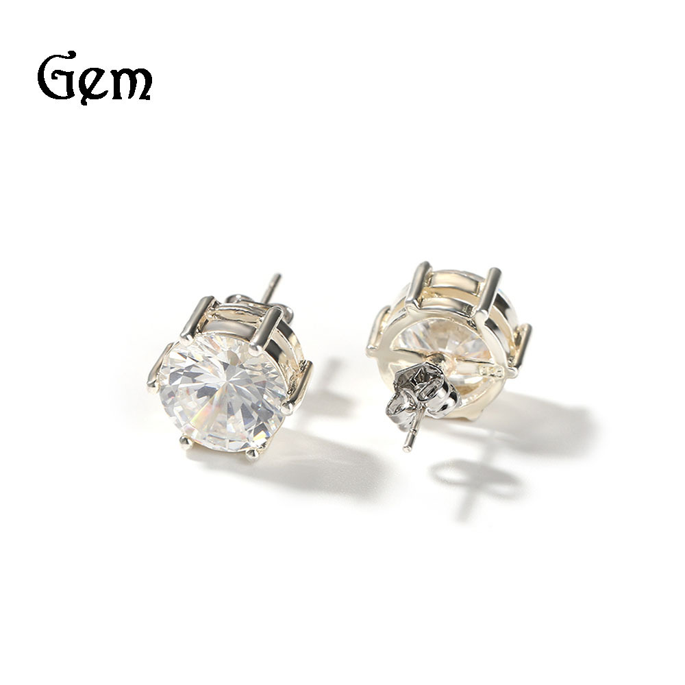 universal earrings hip-hop style with zircon