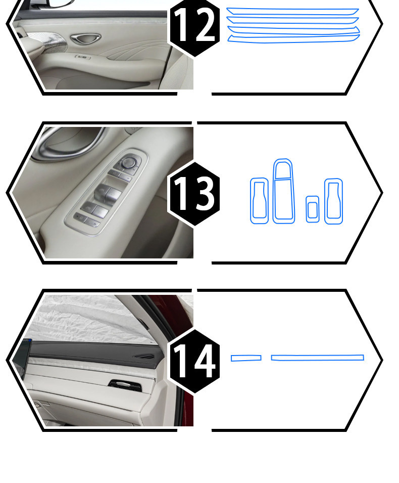 26 types of BYD Seal 08 interior film, instrument and navigation screen protective film, rear air vent and center console film modification