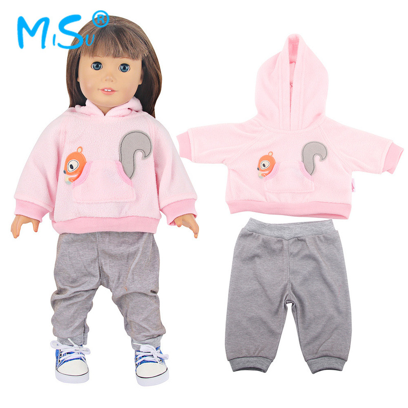 18 inch American girl doll clothes bald doll suit rebirth doll dress animal pine jacket suit