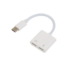 Type-C to Adapter Digital Audio to Connector 3.5mm Headphone Dual-Purpose Adapter for Fast Charging Compatibility with Pro