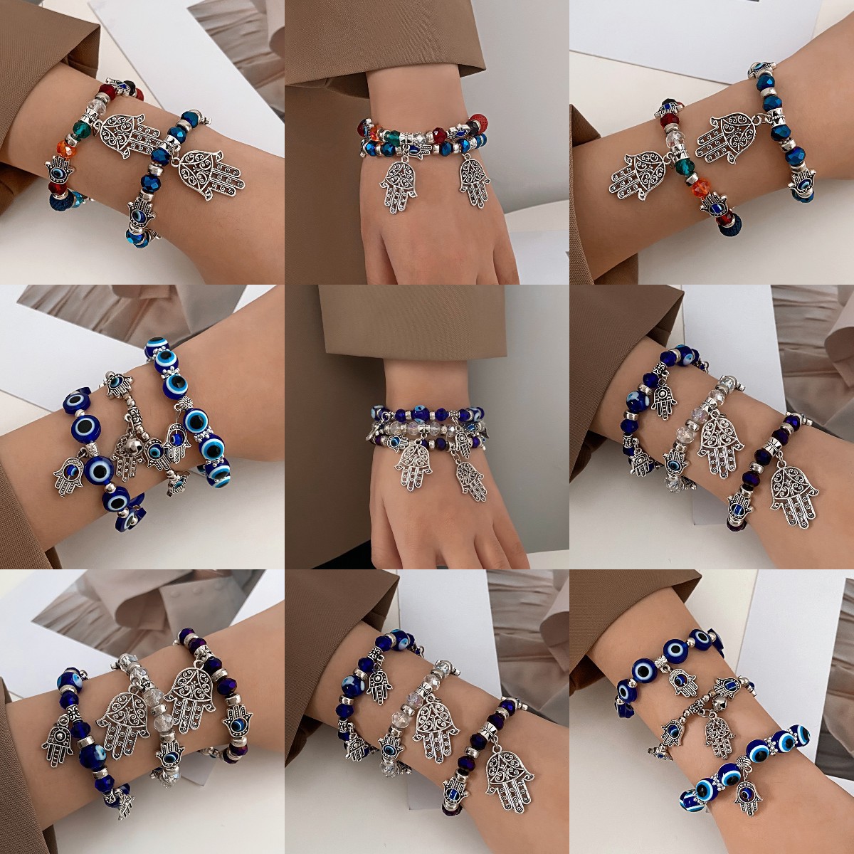 European and American Cross-border Explosions Devil's Eye Bracelet Female Male Niche Ethnic Style Foreign Trade New Beaded Bracelet Bracelet