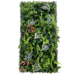 跨境50*100cm仿真植物墙绿植墙草坪仿真花仿真草坪绿植波丝叶植物
