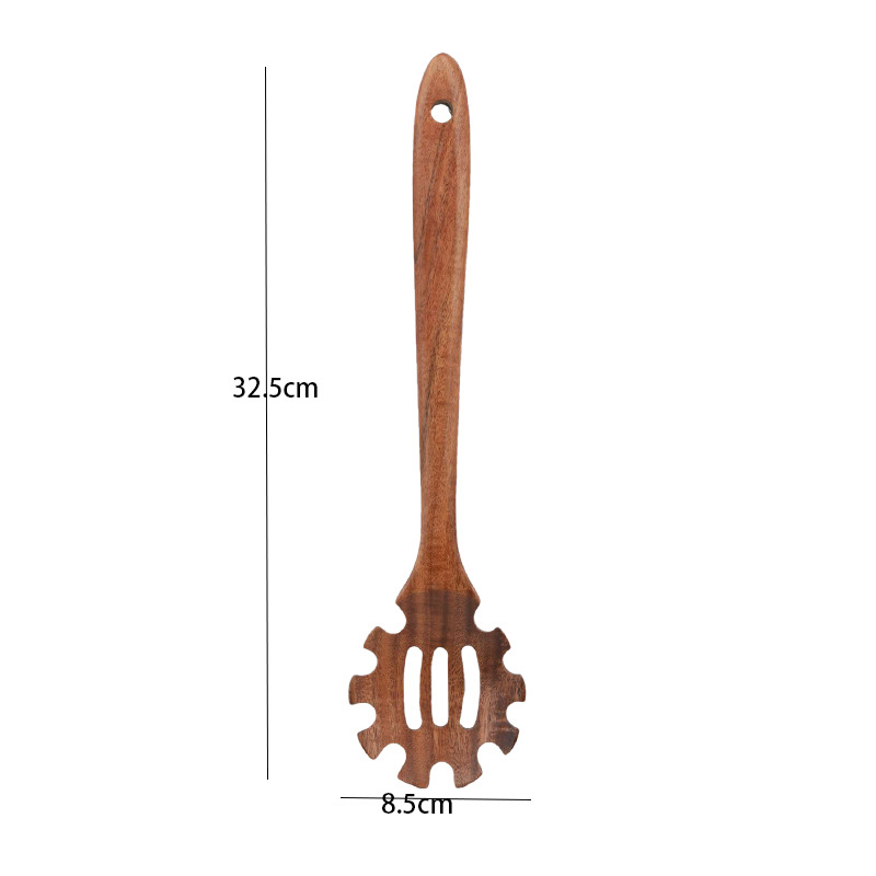 긴 원형 3줄 국수 스푼 33cm
