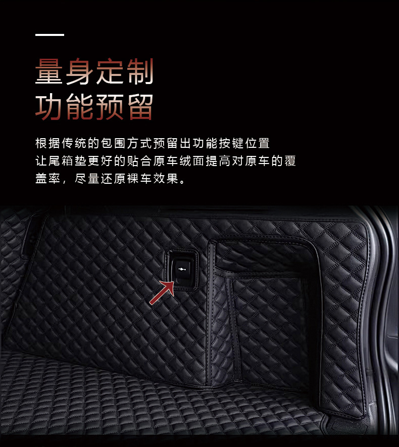 Suitable for 07-26 Model Audi A6L/Q5L/A4L/A3/A5L/Q3/A7L Car Trunk Mat Modification