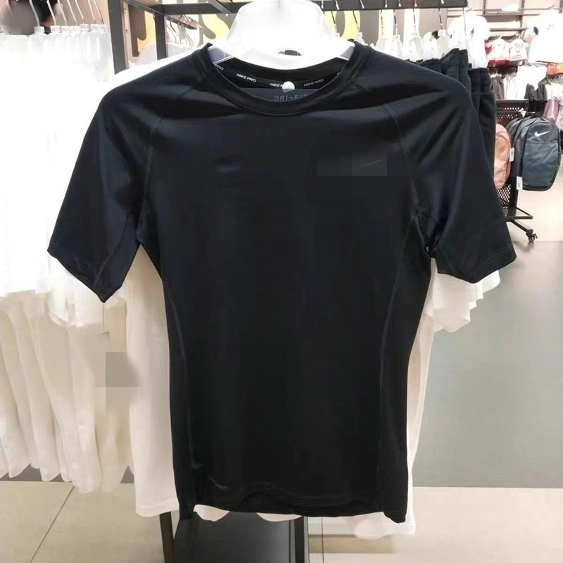 Pro High-Elastic Sports Tight Clothing Men's Short-Sleeved Quick-Drying T-Shirt Running Fitness Basketball Track and Field Training Bottoming Top Pro High-Elastic Sports Tight Clothing Men's Short-Sleeved Quick-Drying T-Shirt Running Fitness Basketball Track and Field Training Bottoming Top