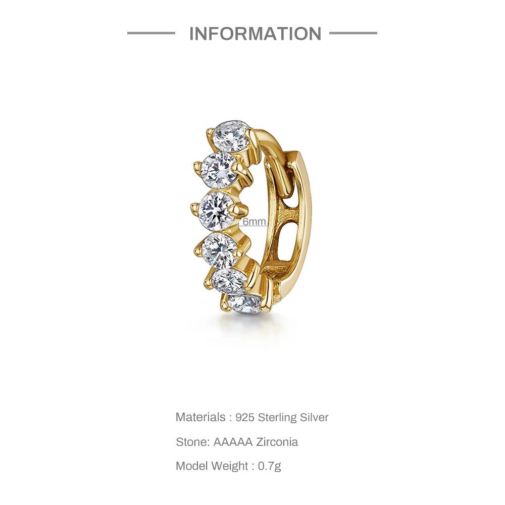 3g Weight Zircon Inlay Material Earrings Classification 1 Piece Quantity Daily Occasion 925 Sterling Silver Material Round, Square Pattern Women'S Gender Inlay Design Retro Style 1 Piece 925 Sterling Silver Zircon Round Square Earrings 11