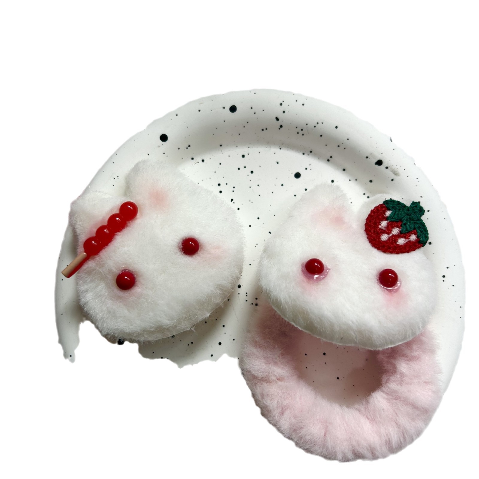 Otoño y invierno nuevo peludo conejo clip de cabello cuerda de cabello adorable clip de dibujos animados para niños regalo de clase adornamiento para el cabello