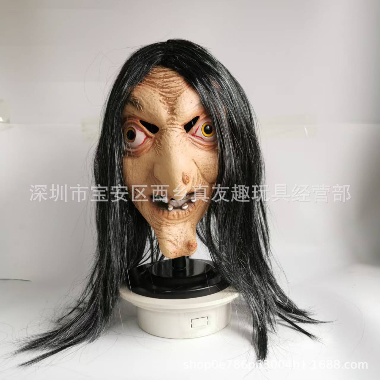 Yan Xuan drama americano de la muerte, el maestro de veneno, la máscara blanca, el anciano calvo, la cabeza de látex, Halloween, Cosplay, extraño camino